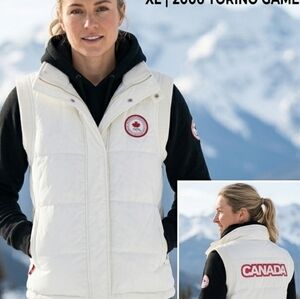 HBC Team Canada 2006 Olympic Winter Games Quilted Vest White XL - Rare